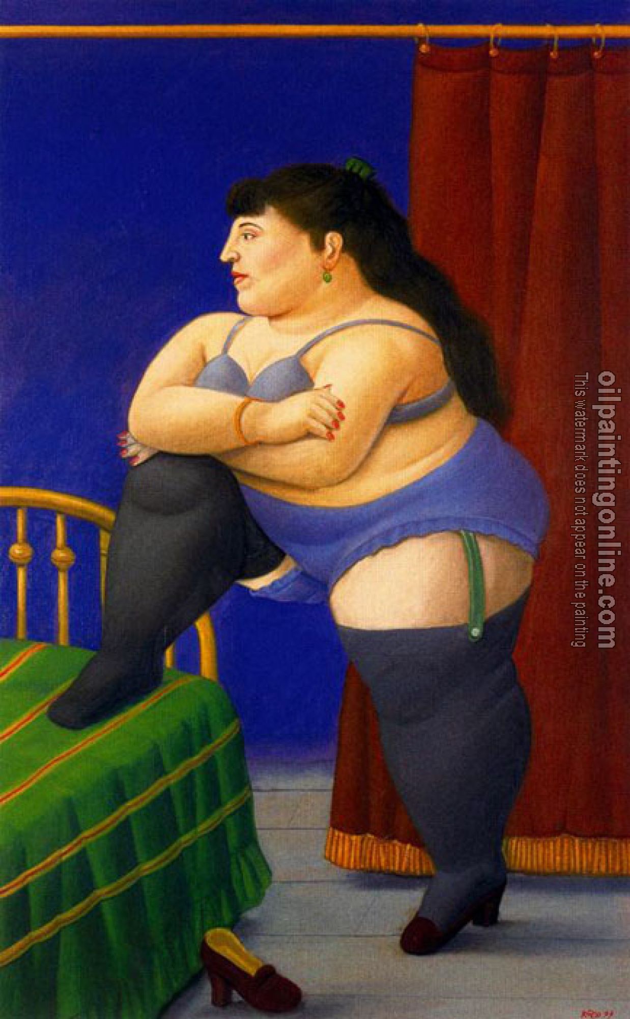 Botero, Fernando - Abstract oil painting.